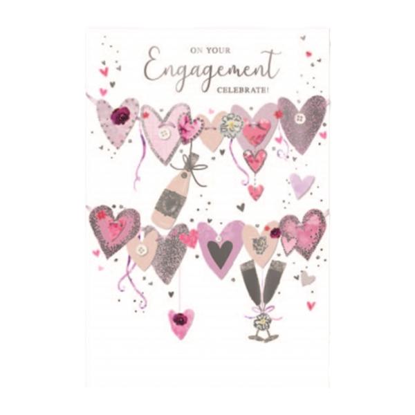 Simon Elvin On Your Engagement Anniversary Greetings Card (Pack of 6)