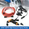 Универсальный 12V Портативный 100W 160PSI Электрический Автомойка Мойка Водяной Насос Комплект