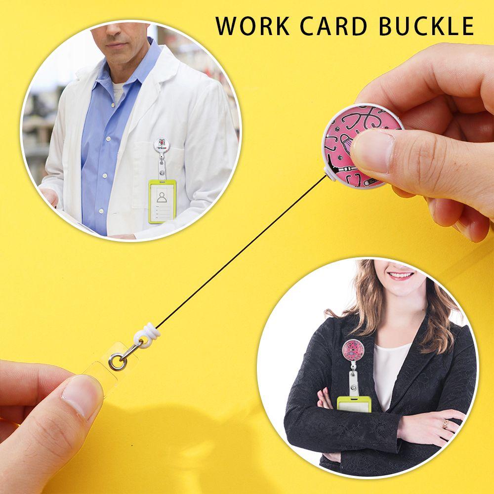 Gifts Work Name Tag Cute Nurses Swivel Clip Retractable Badge Reel Holder for Nurse ID Name