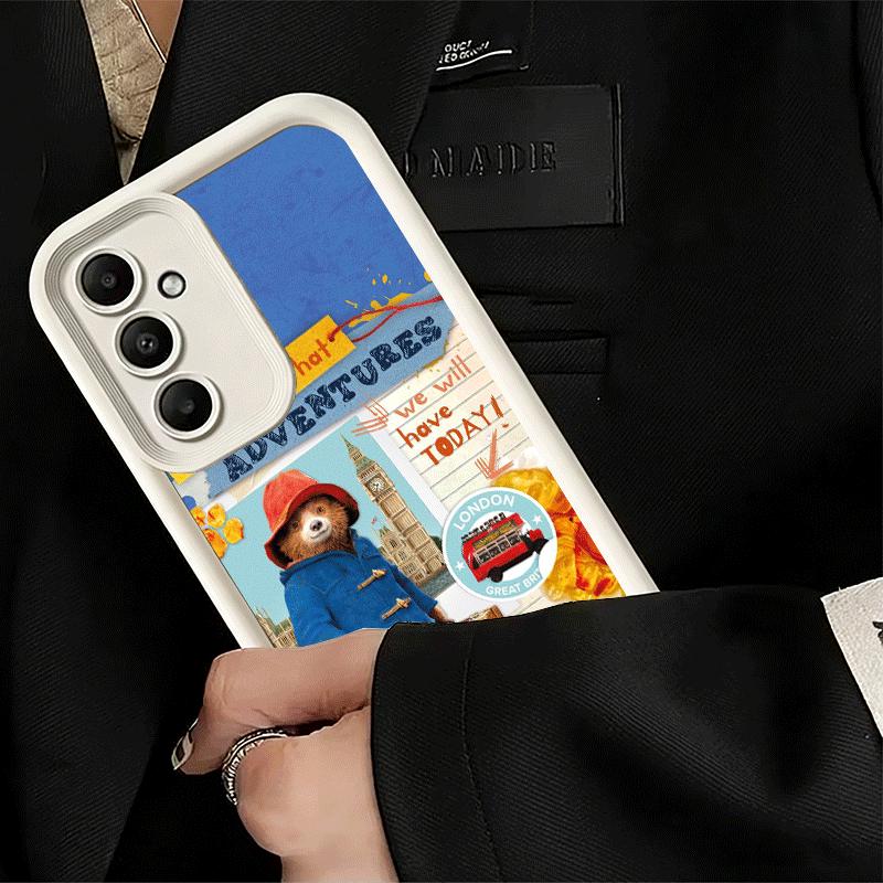Cute P-PaddingtonS Bear Soft Phone Case for Samsung Galaxy A17 A16 A26 A36 A56 A15 A25 A35 A55 A14 A24 A34 A54 A13 A23 A33 A53 A