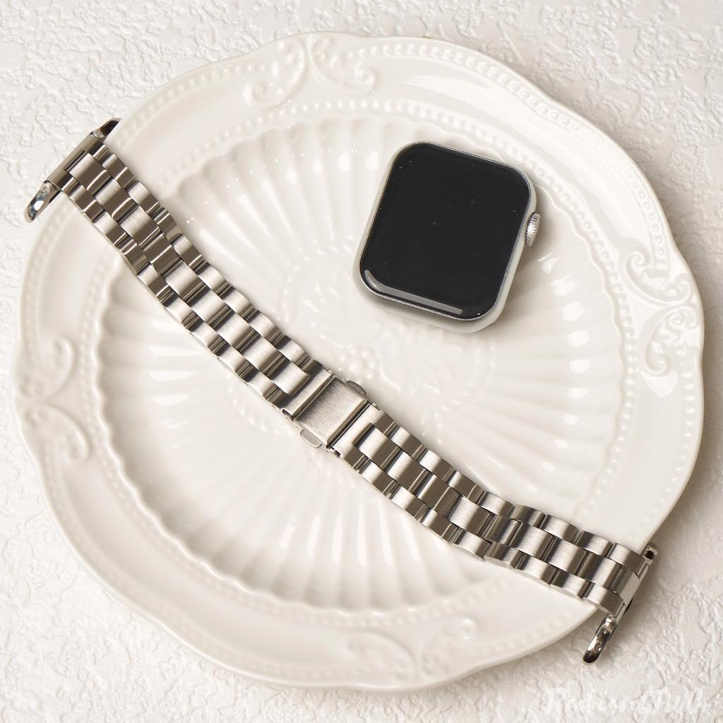 Ремешок из нержавеющей стали для Apple Watch, совместимый с сериями 8, 7, 6, SE, 3, подходит для размеров 45/41 мм, 40/44 мм, 42 мм, 49 мм