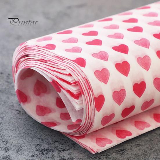 Puntos 50 шт./пакет вощеная бумага с рисунком сердца антипригарная пищевая упаковка маслостойкая сухая бумага для гамбургеров