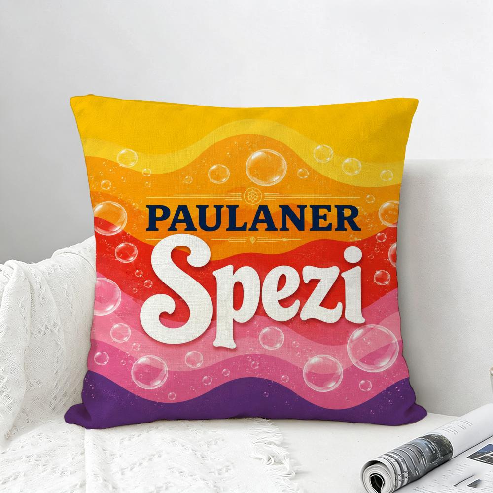 Brand Paulaner Spezi Cushion Cover Natural Linen Pillowcase Set AllinOne Decor for Sofa Bedroom Chair