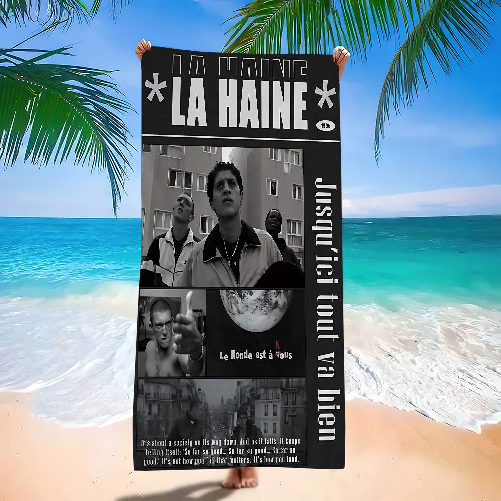 La Haine 1995 Фильмы Банное полотенце Микрофибра Мягкое Впитывающее Воздухопроницаемое Для Девочек Детей Декоративное Мультяшное Пляжное полотенце