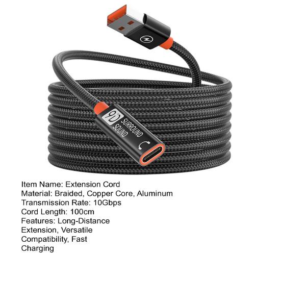 USB 3 штекер C к типу удлинителя женский зарядный кабель Plug Play зарядная линия