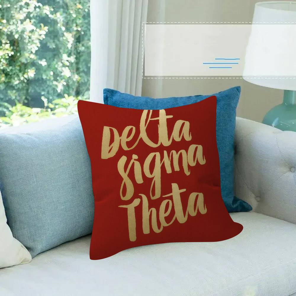 LOGO DDelta SSigma Theta Pillowcase toon Gift Cushion Cover Bedroom Home Sofa Chair Seat Decor pillow case