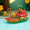 Fantasy World Mushroom House Mushroom Boat Interlocking Building Block Set Christmas/Halloween Home Decor Gift Ideal
