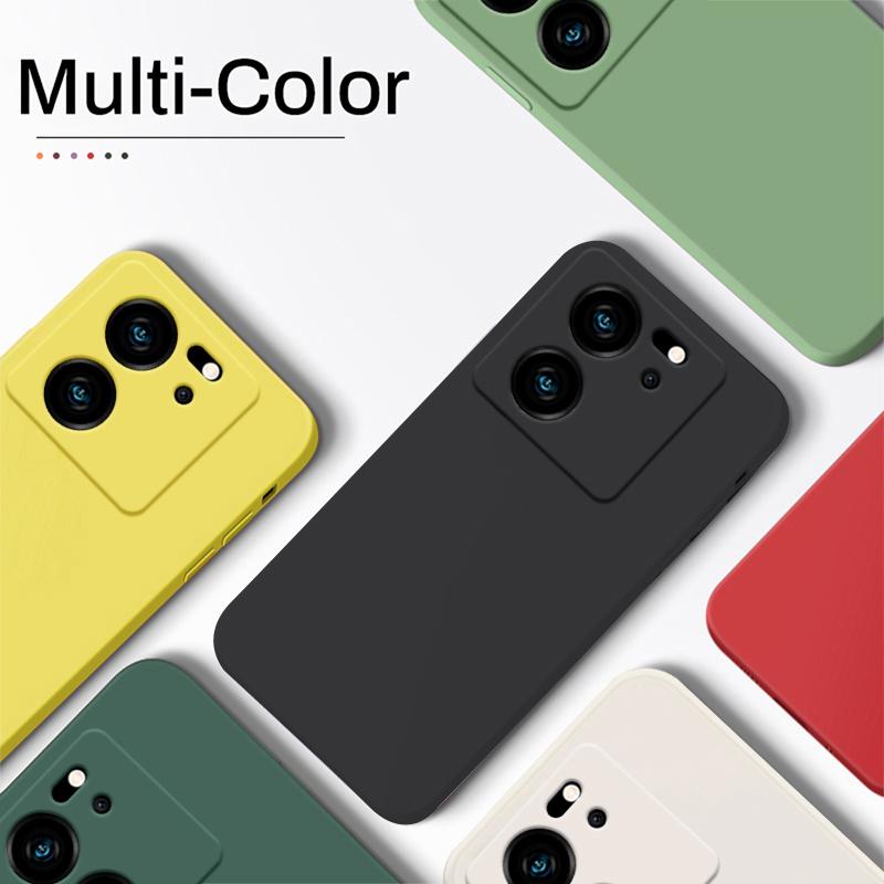 Для Xiaomi 13T Pro Чехол квадратный жидкий силиконовый протектор объектива камеры мягкий чехол для Xiaomi Mi 13t 13 T Mi13T Pro противоударный чехол