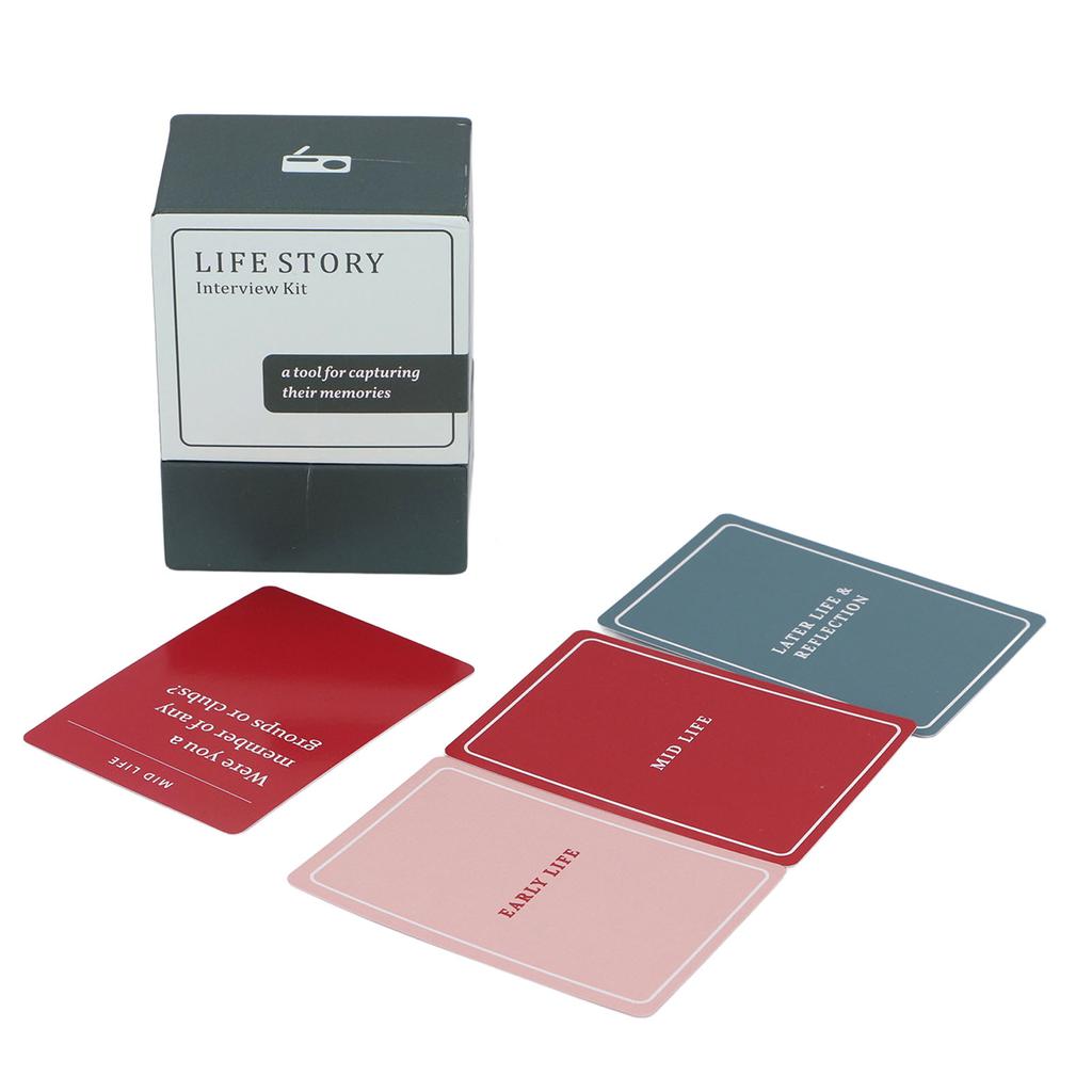 Life Story Interview Kit Cards 150PCS Paper Intergenerational Conversation Cards for Home
