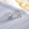 Серьги в виде морских звезд, женские, милые, морские животные, простые, с лицом, в виде звезды, ювелирные изделия для ушей, модные, корейские, аксессуары