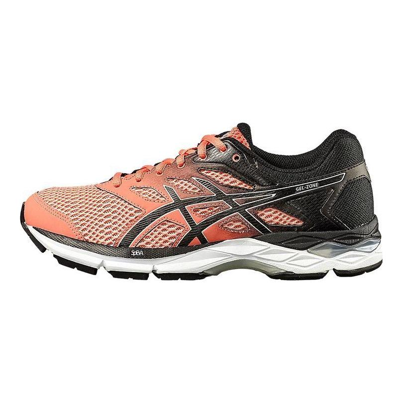 Asics Гель-зона 6 Амортизация Прочные Дышащие Низкие Кроссовки для Бега Женские кроссовки Оранжевый Черный 1012A496-700