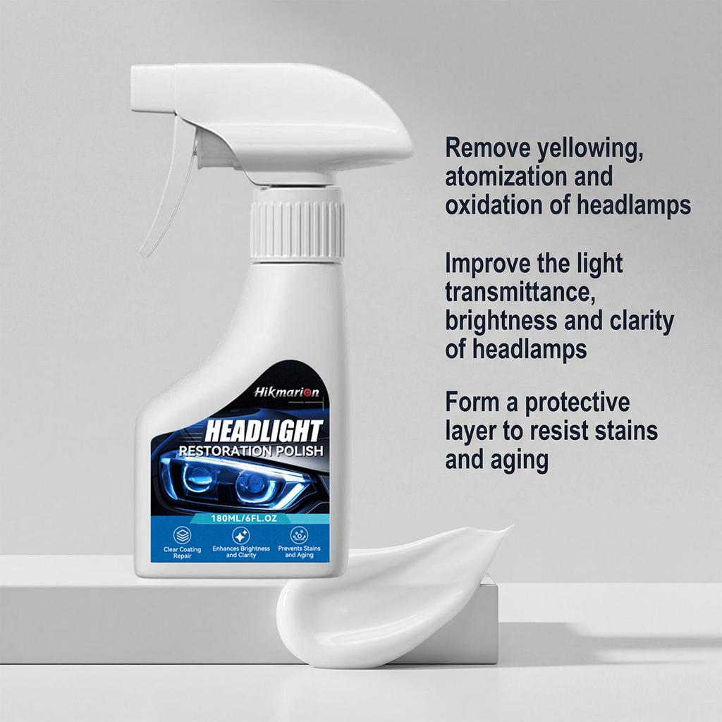 Hikmarion car headlight polishing and maintenance kit lampshade to yellow cleaning refurbishment tool household headlight care brightening kit 1set