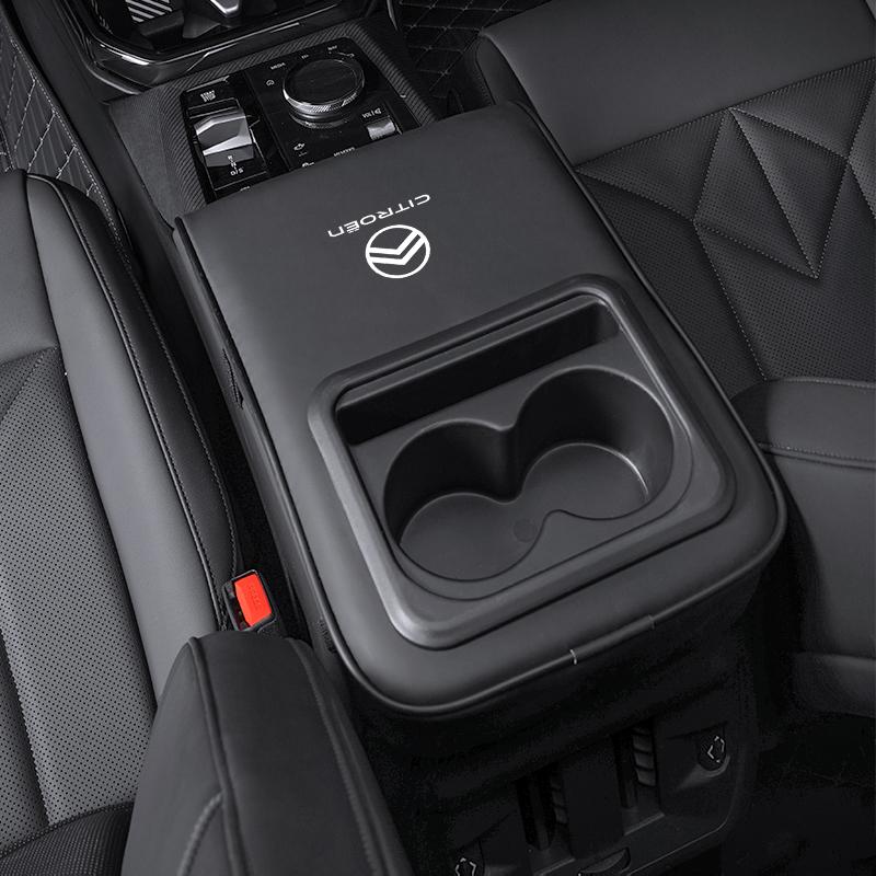 PJHC7 Auto Center Console Armrest Cushion Cup Holder Storage Pad For Citroen C5X e-C4 X e-C3 C4 C3 C5 Berlingo C-Elysee C-Crosser C1