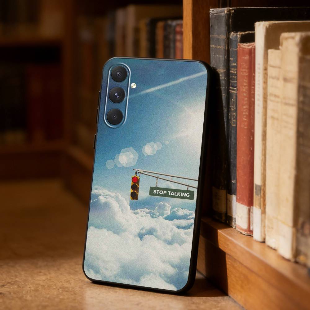 Сюрреалистичный стиль Чехол для телефона для Samsung S26, S25, S24, S23, S22, S21, Ultra, Plus, FE Черный Мягкий чехол