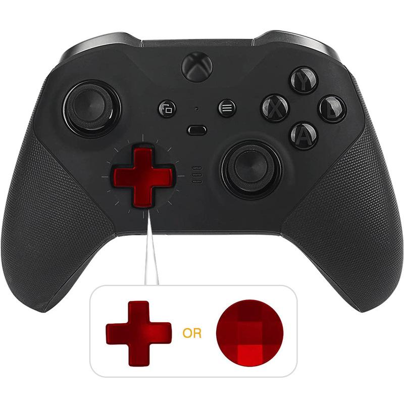 Для контроллера Xbox One Elite Series 2 Комплект аксессуаров Металлический D-pad Триггеры Лопатки Набор для ремонта Накладки на стики геймпада