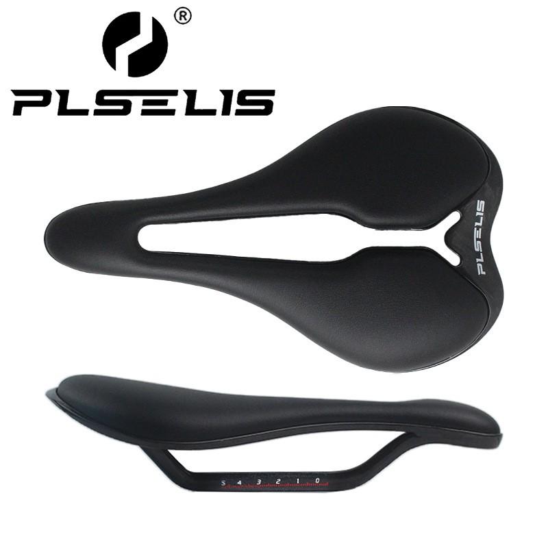 PLSELIS Carbon Fiber Hollow Bicycle Saddle Road Bike Mountain Racing Grade Seat Pad
