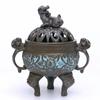 Antique Alloy Incense Burner Chinese Home Decorative Animal Foot Plate Incense Burner Tea Ceremony Ornaments