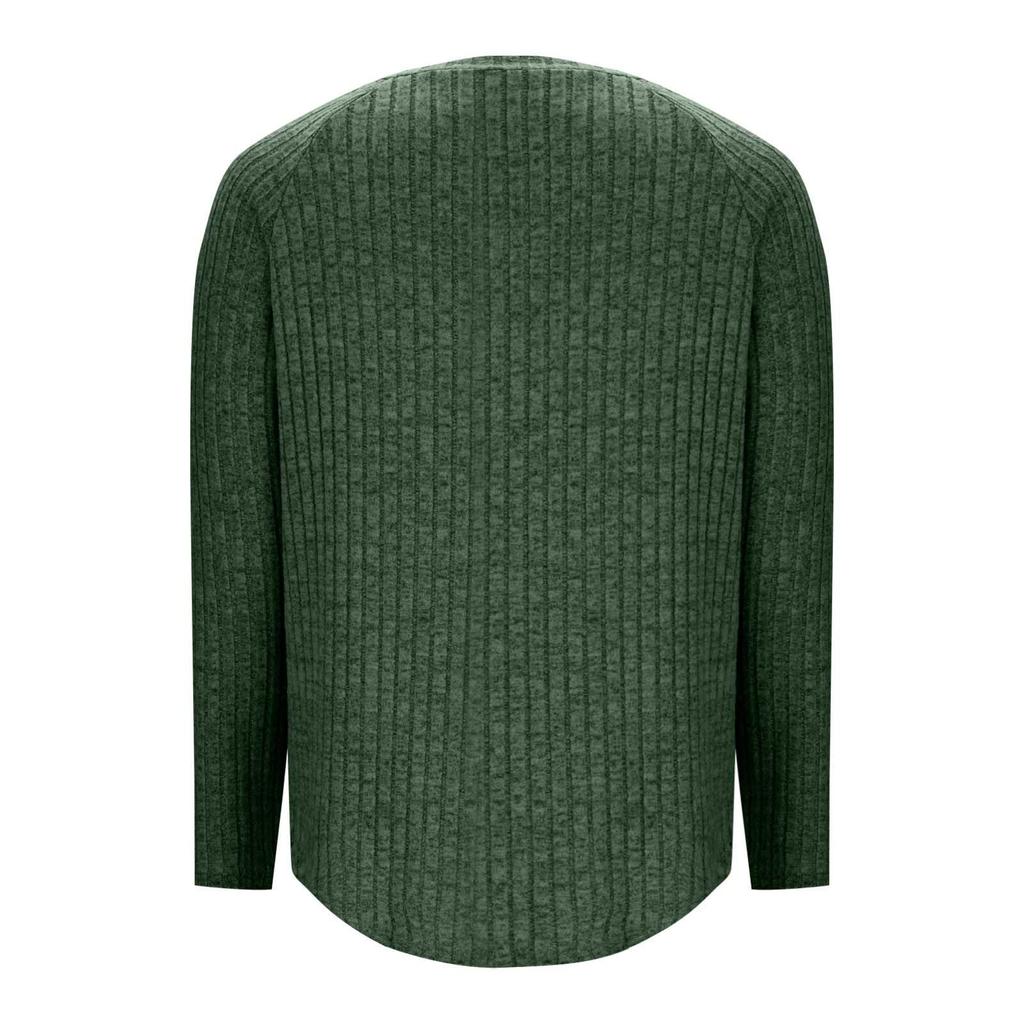 Women's Fashion Loose-Fit Long-Sleeved Knitted T-Shirt In Solid Colour Top