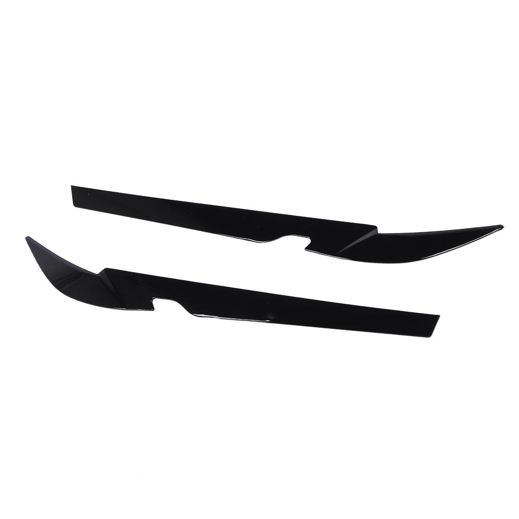 Pair of Front Headlight Eyebrow Glossy Black Left Right Headlamp Eyelid Cover Trim for 5 Series G30