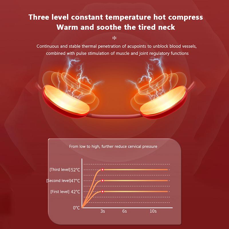 Умный протектор шеи шейный массажер портативный мини импульсный массажер для плеч шейный массаж компресс домашняя физиотерапия