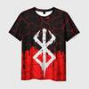 Anime Berserk Guts Printed T-shirts 3D Men/Women Stylish Harajuku Tee Shirt Casual Personality Short Sleeve Top Clothing