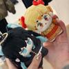 Cute Demon Slayer Mini Cotton Plush Doll Hanamichi Zenitsu Tanjiro Inosuke Kimono Chibi Figure Backpack Pendant Collectible Toy Gift for Anime Fans