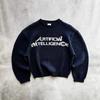 Unisex Knit Sweater Star Print Streetwear Ins Style Round Neck Pullover