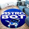 Круглый ковер ASTRO BOT, Ковер для гостиной, спальни, дивана, игровой комнаты, Декор, Нескользящий коврик для пола
