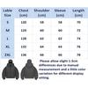 Double Hooded Zip Sweatshirt Loose Fit Black Streetwear Women