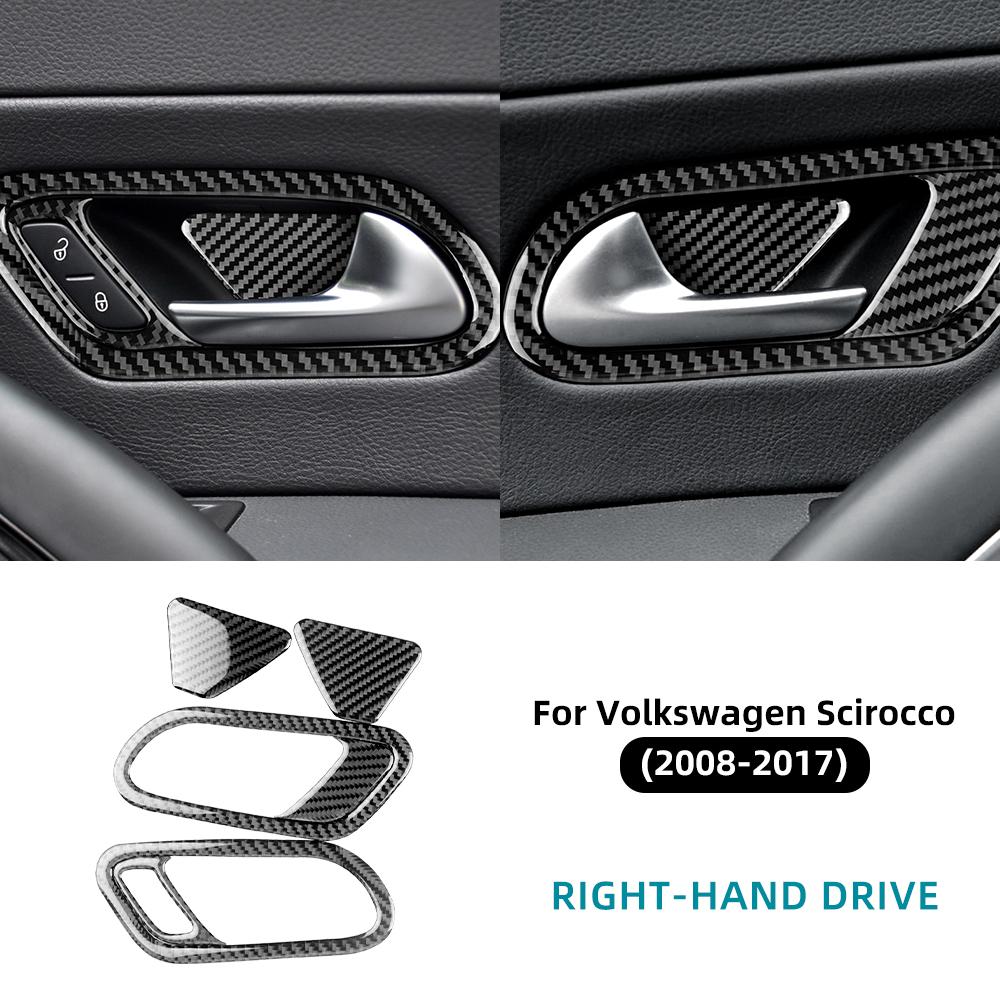 Настоящая мягкая наклейка из углеродного волокна для Volkswagen Scirocco 2009 2010 2011 2012 2013 2014 2015 2016 LHD RHD Панель дверного окна автомобиля