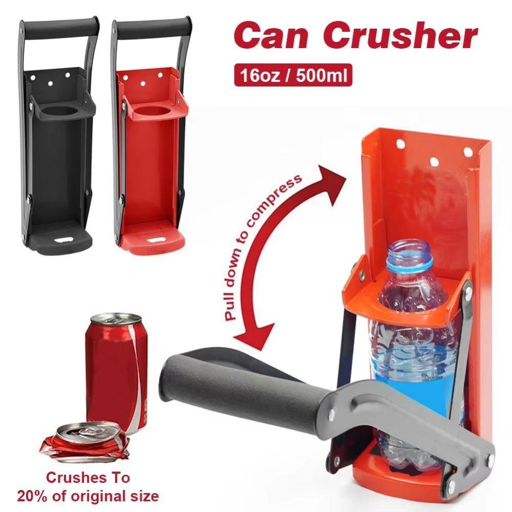 Built-in Bottle Opener Can Crusher Wall Mounted Can Pressing Machine Garage Use