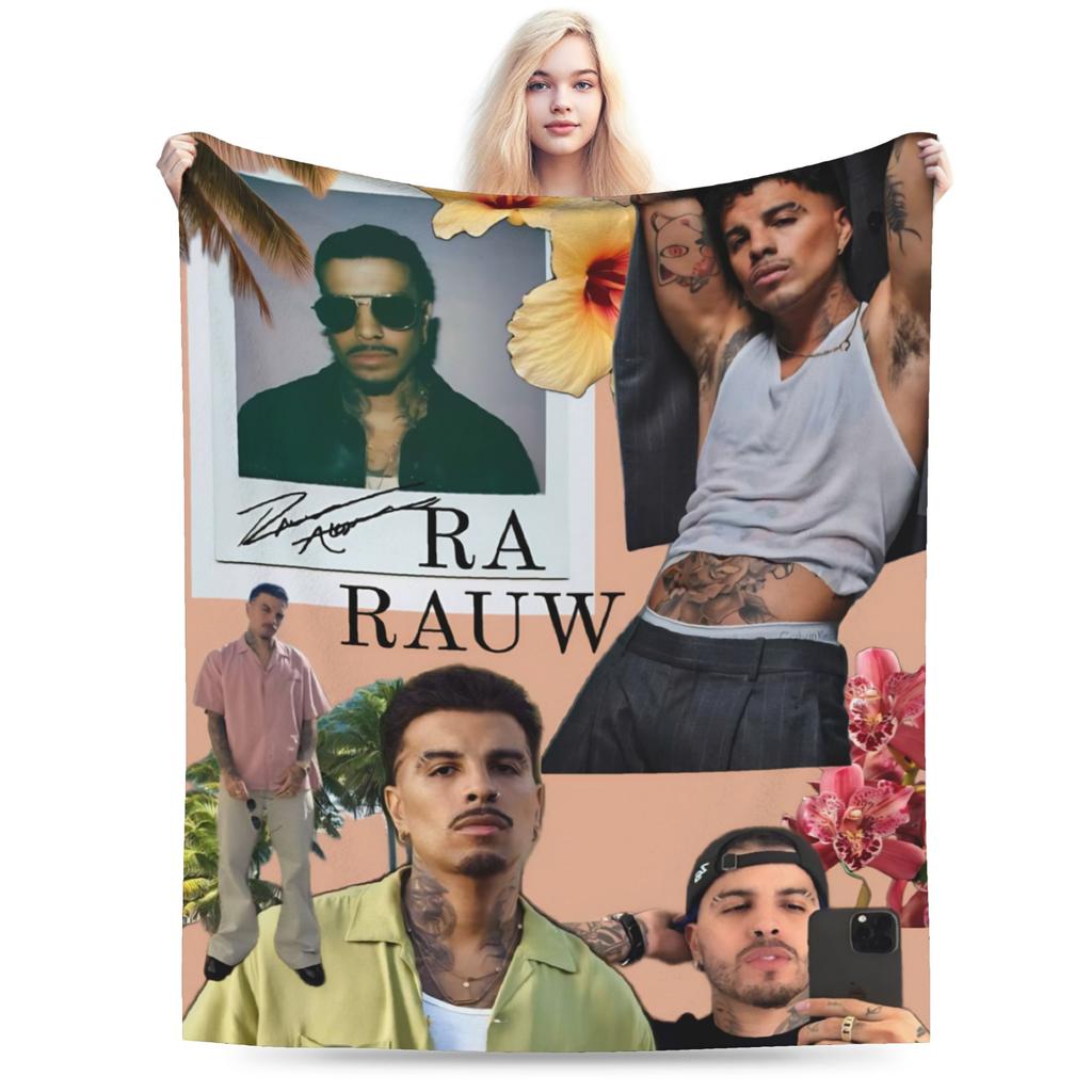 Stylish Rauw Alejandro Singer Rapper Blanket Super Soft Velvet  Comfortable Throw Blankets Machine Washable