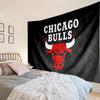 Гобелен с логотипом Chicago Bulls, Гобелен с уникальным дизайном, Настенный декор для спальни, гостиной, игровой комнаты, Душевные праздничные подарки для фанатов