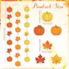 Ceenna 9 Pcs Thanksgiving Hanging Decorations Maple Leaf Garland Banner Thanksgiving Streamers Backdrop Autumn Hanging Swirl Decor Harvest Paper