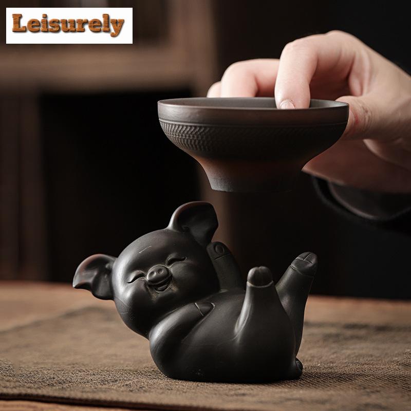 Фильтр для чая Qingxi Purple Pottery, ручной работы, нож для резки, листовой чай, фильтр для травяных специй, держатель для диффузора