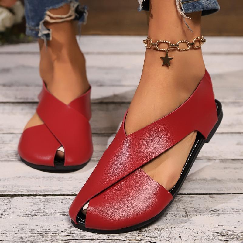 Литературные Ретро Женские Сандалии Мягкая Подошва Повседневные Девушка Уродливые Милые Туфли Лето Новые Сандалии на Низком Каблуке с Открытым Носком Минималистичные Римские Туфли