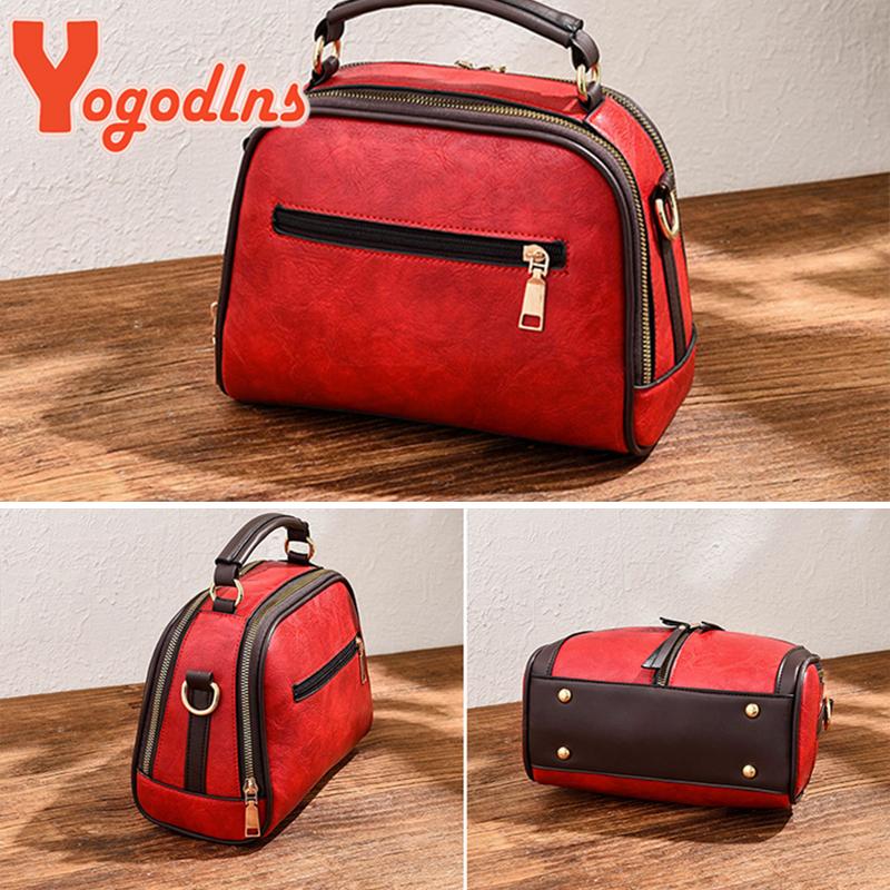 Yogodlns Crossbody Bags For Women PU Leather   Ladies Fashion Solid Color Bag Female Designer Shoulder Bag