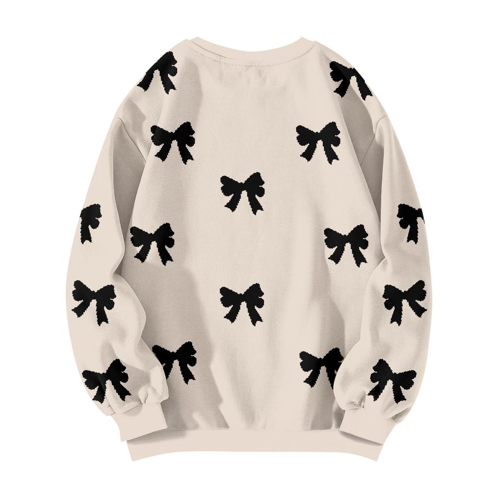 Женские топы Женский свитшот с длинным рукавом Повседневный с круглым вырезом Свободного кроя Пуловер Флисовые топы