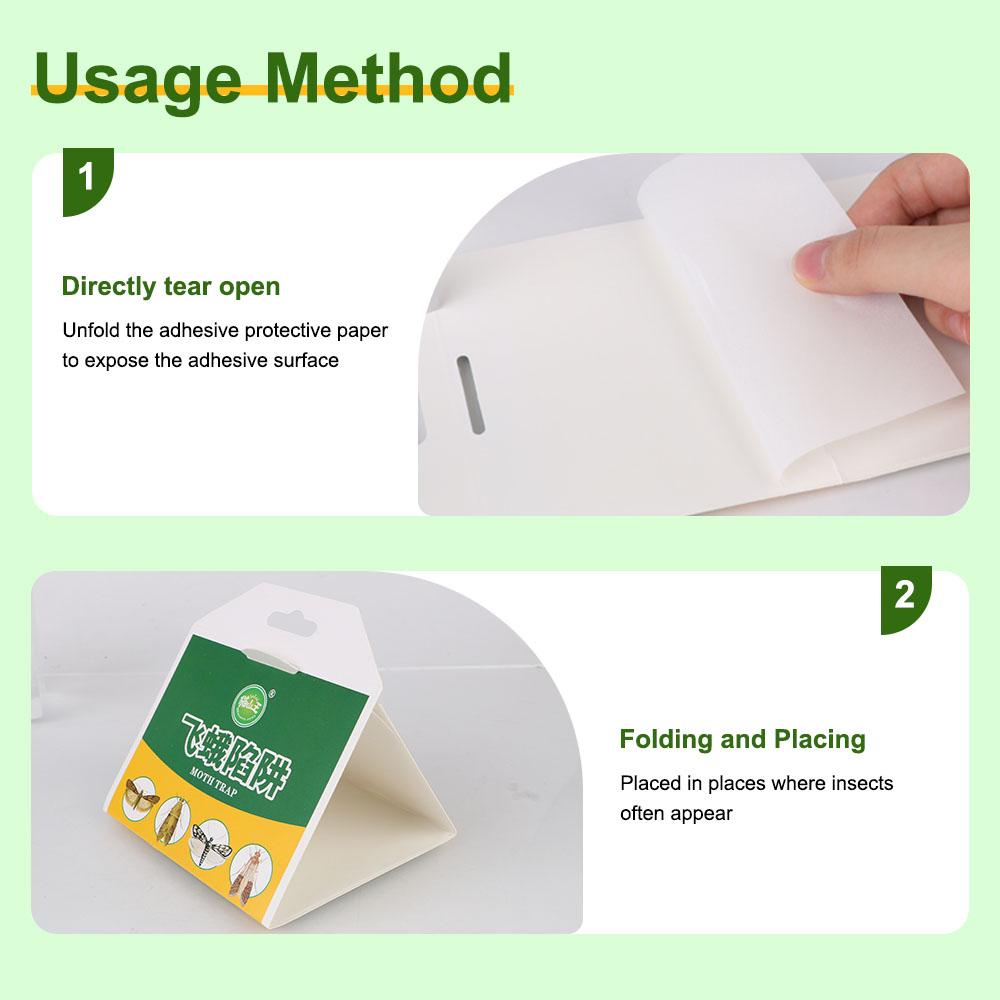 5pcs Magic Moth Catcher Restaurant Pantry Kitchen Moth Trap Moth Traps Sticky Glue Trap Pest Reject Fly Insects Moths Pheromone Killer