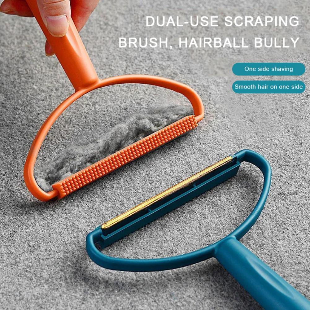 Портативный двухсторонний очиститель для удаления ворса и шерсти домашних животных