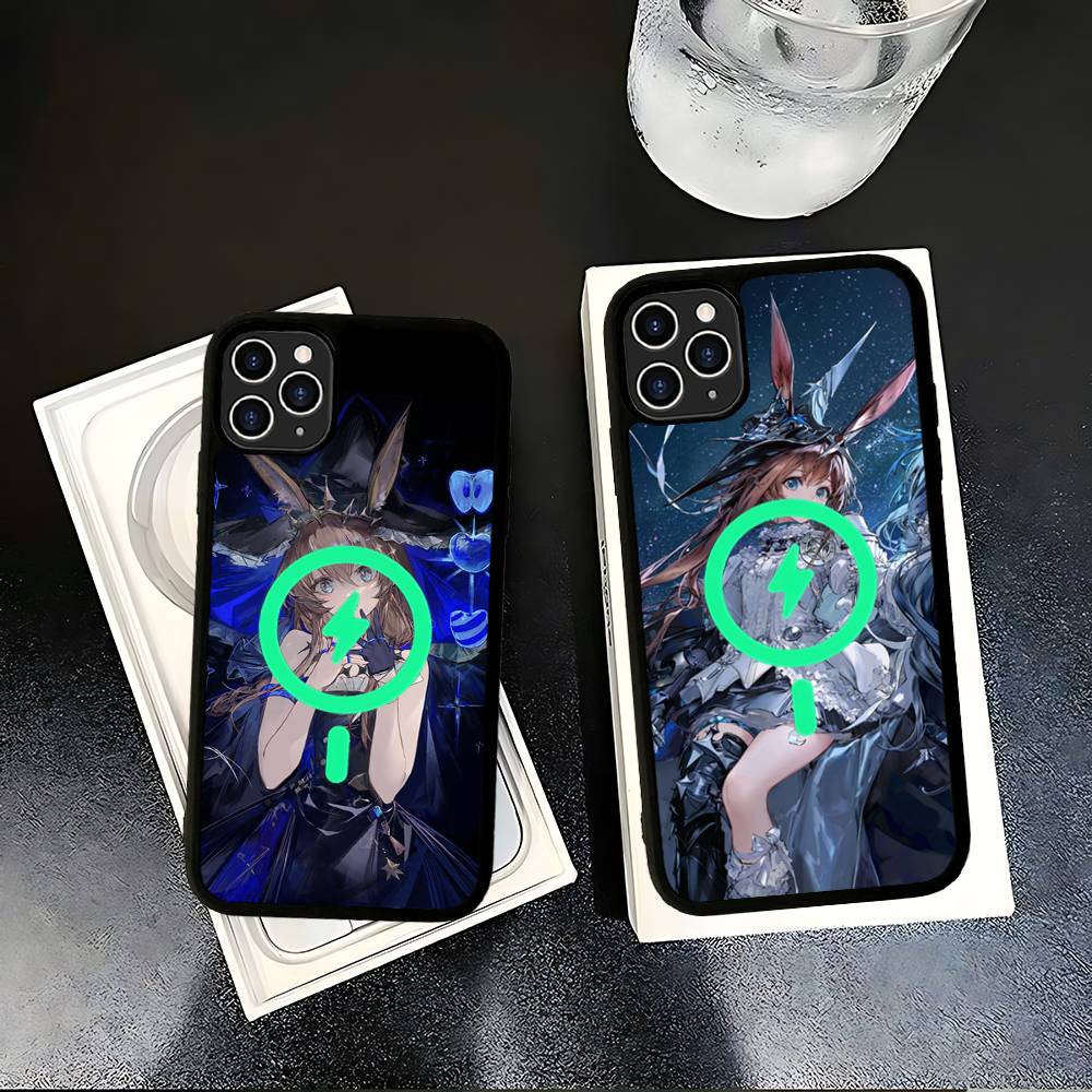 Чехол для телефона Magsafe с магнитом, игровая тематика Arknights Amiya, для iPhone 17 Air 16 Pro Max 15 14 13 12 11, защитная крышка