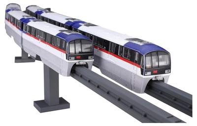Fujimi Models Серия конструкторов зданий 1/150 №. 17 EX-1 Токийский монорельс Серия 2000 Старая окраска Поезд из 6 вагонов (Неокрашенный комплект) СТР-17 ЭКС-1