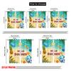 2pcs 2D Flat Printing Window Curtains Summer Beach Pineapple Sun Towel 100% Polyester Without Electricity Party Decorations Use