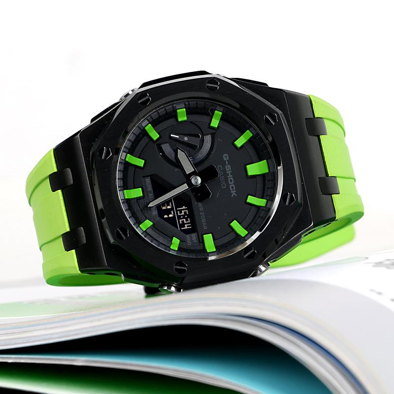 Casio Унисекс Часы с Жидкокристаллическим и Аналоговым Двойным Дисплеем Серия 44 мм Черные GA-2100-1A1(Часы1--)