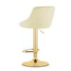 KAST stool - beige velvet / gold base