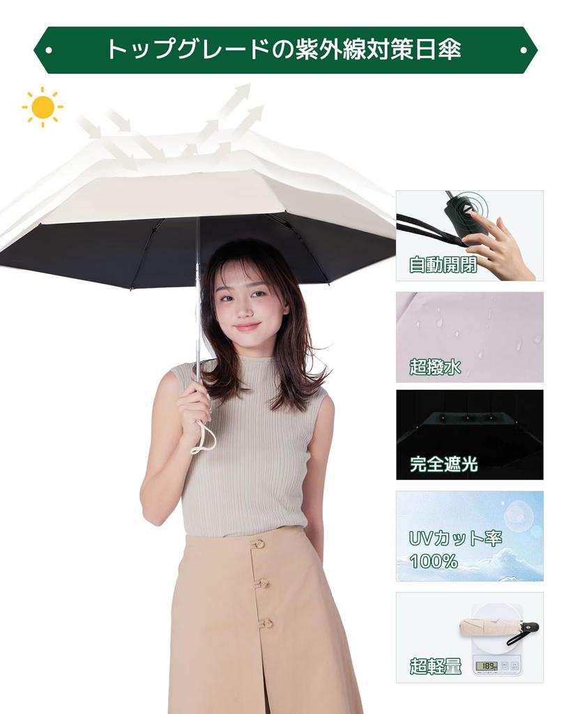 Konciwa 199g Folding Parasol with UV Protection and Light Automatic Full Suitable for Sun and Folding Parasol for Women and UV Windproof and Perfect
