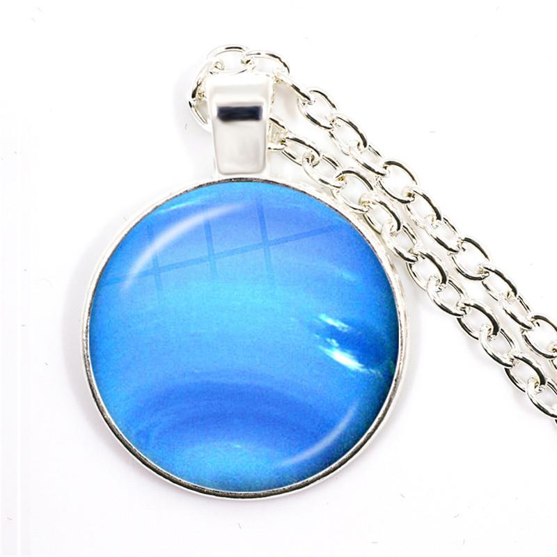 Серебряное ожерелье с подвеской в виде планеты Солнечной системы, ожерелье с подвеской в виде галактической туманности, Вселенские украшения для женщин и мужчин, Подарок на день рождения