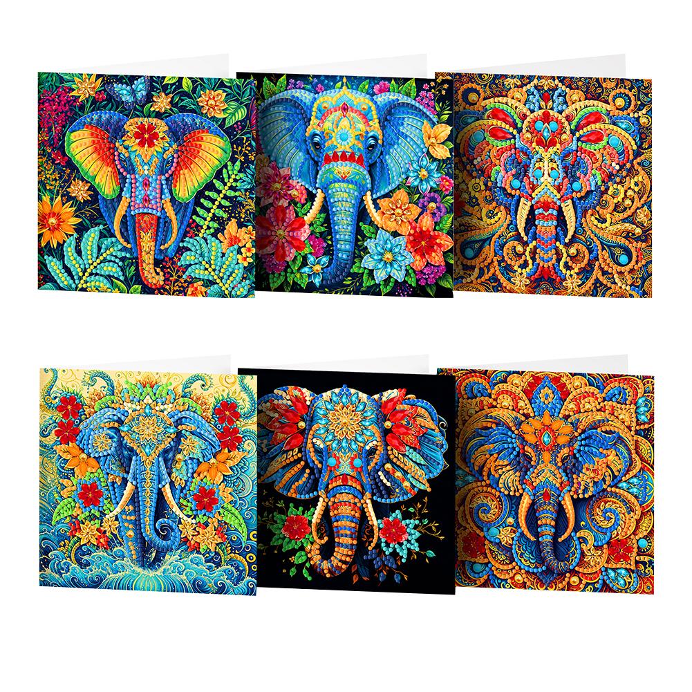 6/8 шт. DIY Стразы Алмазная мозаика Открытки Тема Животные Алмазная живопись Поздравительные открытки Открытки с благодарностью и Праздничные пожелания