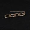 Женская брошь в форме полой цепочки, полированная, однотонная, противоскользящая, износостойкая, пальто, украшение для шарфа, булавка для позиционирования одежды, ювелирные изделия