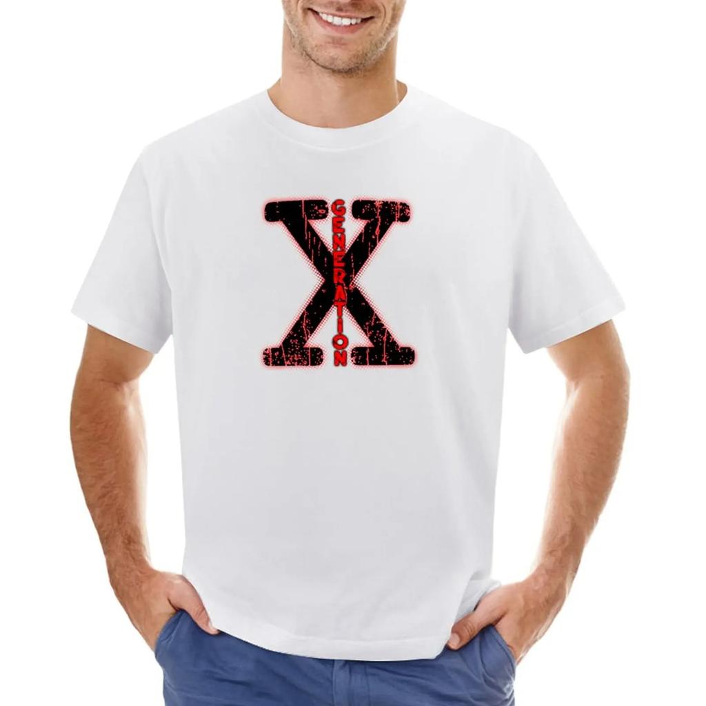 Generation X T-shirt Short Sleeve Tee Blouse Animal Prinfor Boys Plain Men Graphic T Shirts